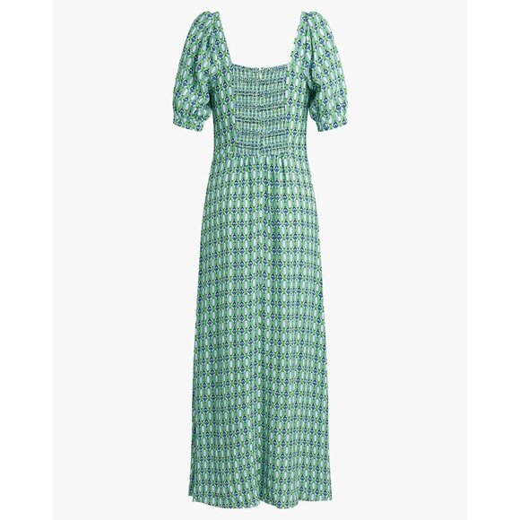 💕FAVORITE DAUGHTER💕 Vineyard Maxi Dress ~ Retro Mosaic Green Print 2 NWT - Picture 8 of 16